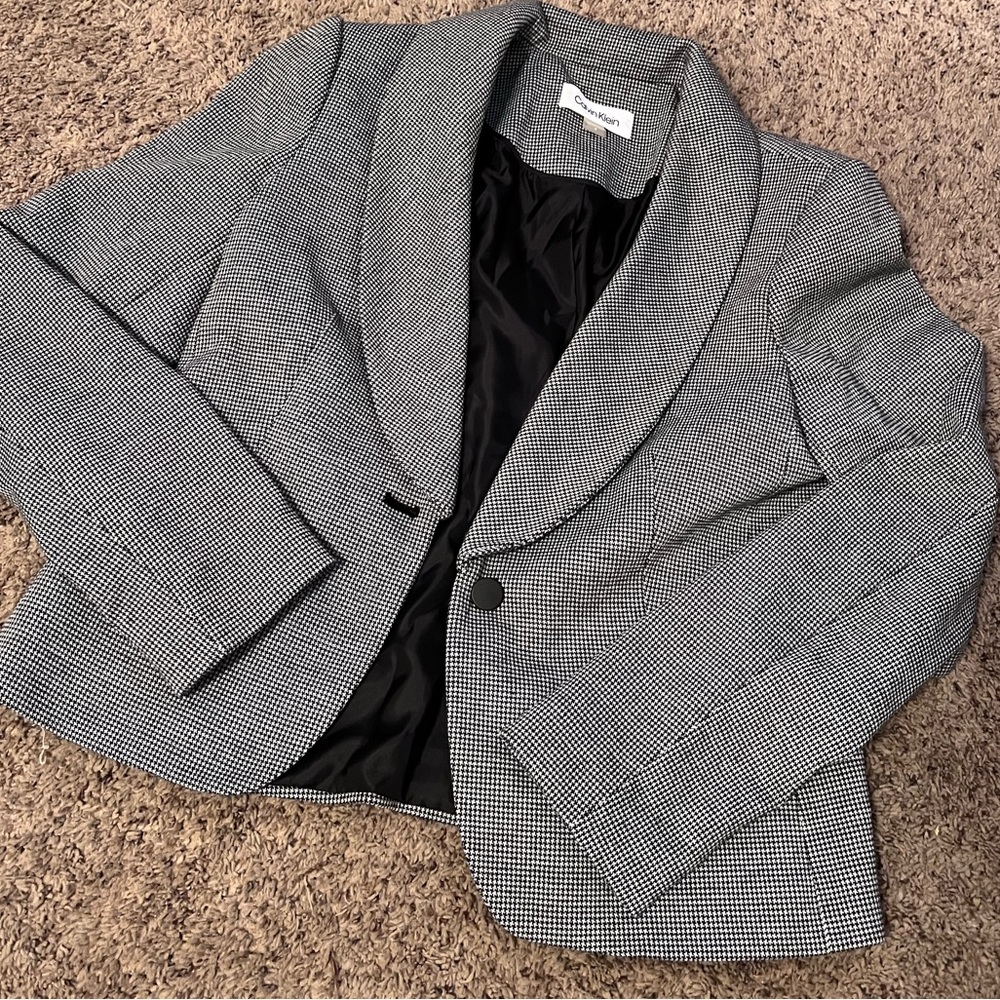 Calvin Klein Houndstooth Blazer